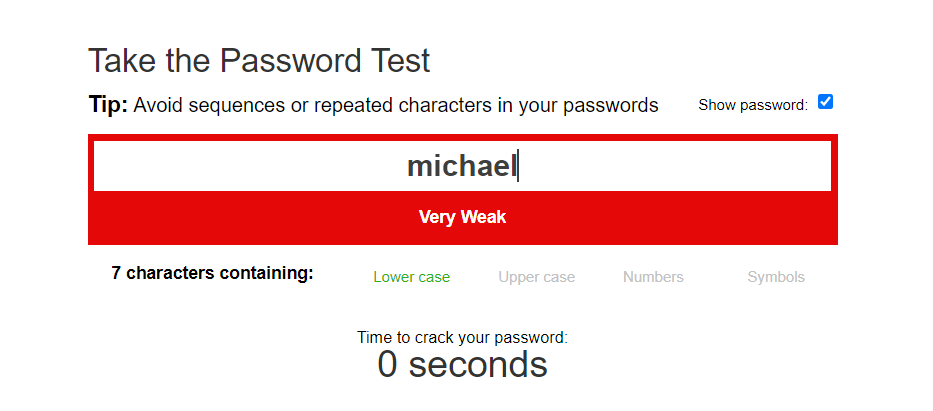 Passwords strength checker2